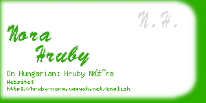 nora hruby business card